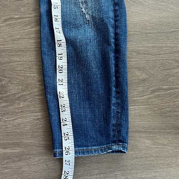 J Crew Blue "Toothpick" Mid-Rise Cropped Skinny Jeans - Picture 7 of 12